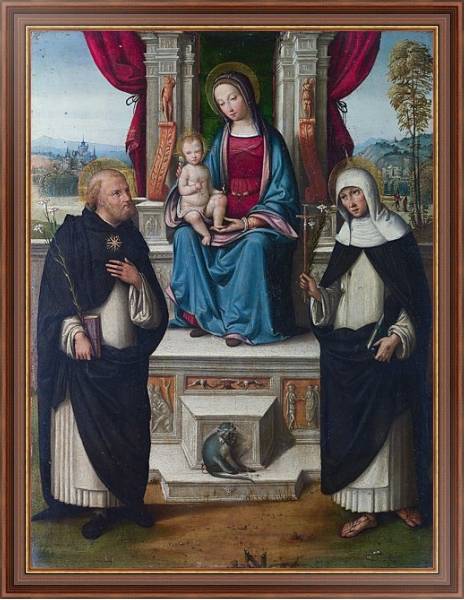 Постер Дева Мария со Святыми 2 с типом исполнения На холсте в раме в багетной раме 35-M719P-83
