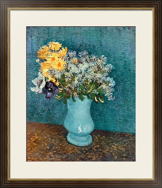 Постер Vase of Flowers, 1887 с типом исполнения Под стеклом в багетной раме 1.023.036