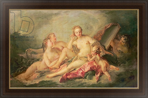 Постер La Toilette de Vénus, 1749 с типом исполнения На холсте в раме в багетной раме 1.023.151
