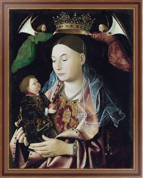 Постер Дева Мария и младенец 3 с типом исполнения На холсте в раме в багетной раме 35-M719P-83