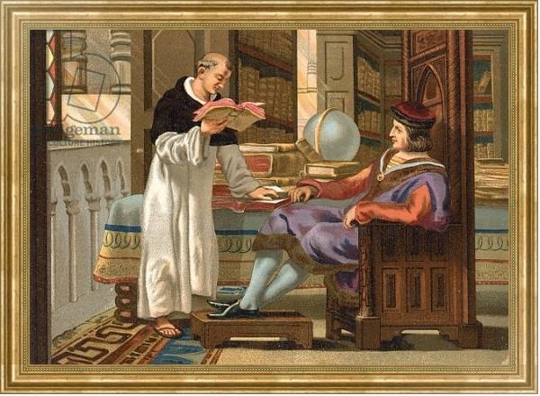 Постер Vincent of Beauvais and Saint Louis с типом исполнения На холсте в раме в багетной раме NA033.1.051