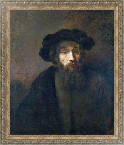 Постер Бородатый мужчина в шляпе с типом исполнения На холсте в раме в багетной раме 484.M48.310