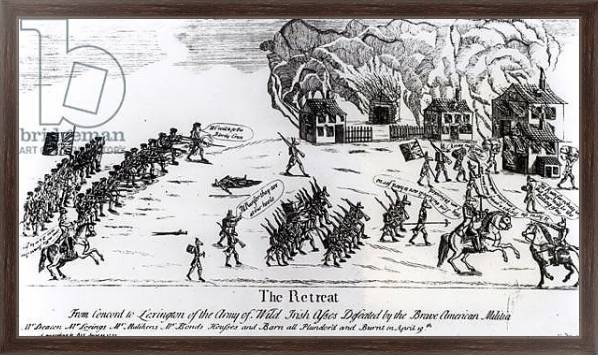 Постер The Retreat, published 1775 с типом исполнения На холсте в раме в багетной раме 221-02