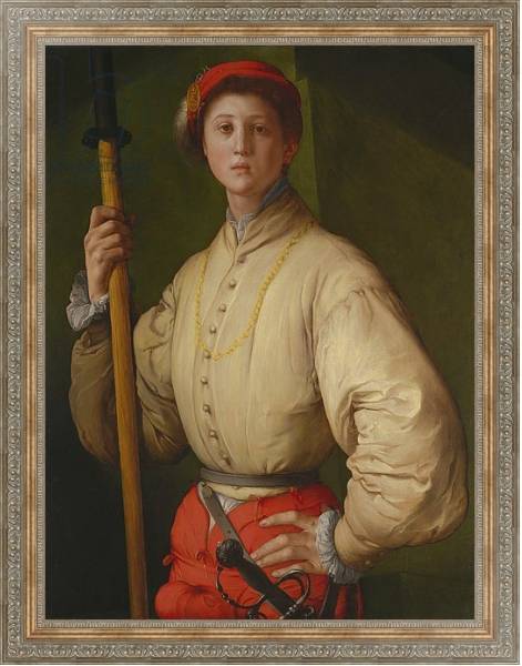 Постер Portrait of a Halberdier c.1528-30 с типом исполнения На холсте в раме в багетной раме 484.M48.310