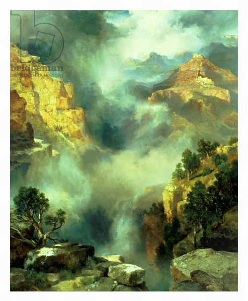 Постер Mist in the Canyon, 1914 с типом исполнения На холсте в раме в багетной раме 221-03