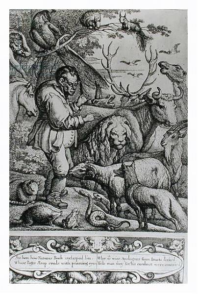 Постер Illustration from the Introduction to Aesop's Fables, 1666 с типом исполнения На холсте в раме в багетной раме 221-03