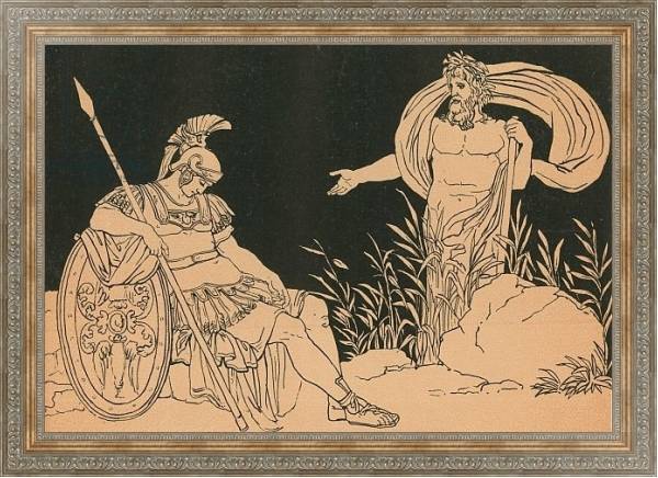 Постер Aeneas and Tiber с типом исполнения На холсте в раме в багетной раме 484.M48.310