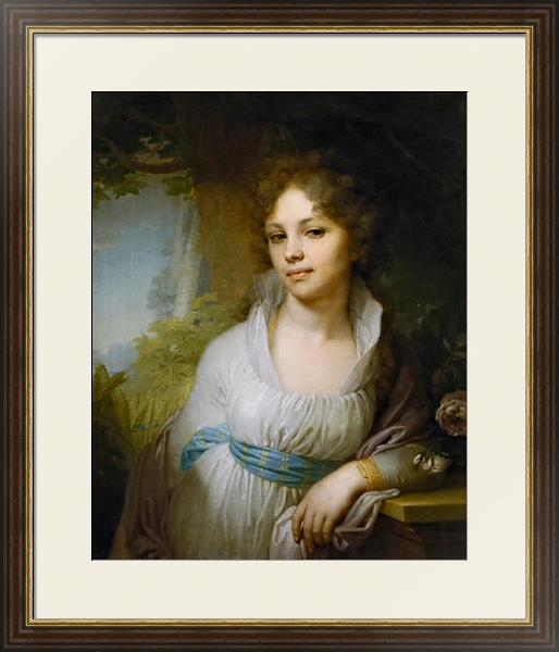 Постер Портрет Марии Ивановны Лопухиной с типом исполнения Под стеклом в багетной раме 1.023.036