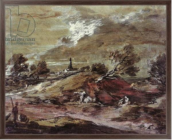 Постер Landscape: Storm Effect, 18th century с типом исполнения На холсте в раме в багетной раме 221-02