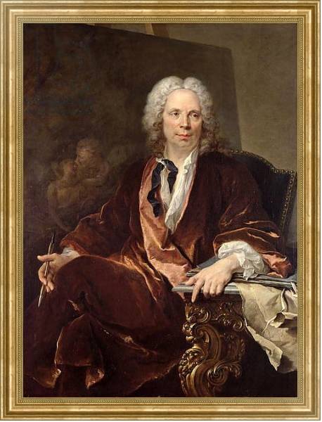 Постер Portrait of Louis Galloche 1734 с типом исполнения На холсте в раме в багетной раме NA033.1.051