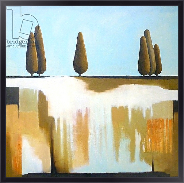 Постер Cypress Trees с типом исполнения На холсте в раме в багетной раме 221-01