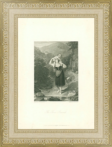 Постер The Swiss Peasant 1 с типом исполнения Акварель в раме в багетной раме 484.M48.725