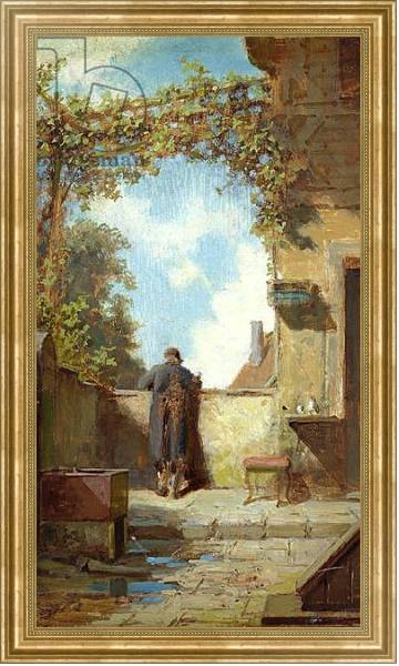 Постер Old Man on the Terrace с типом исполнения На холсте в раме в багетной раме NA033.1.051