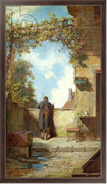 Постер Old Man on the Terrace с типом исполнения На холсте в раме в багетной раме 221-02
