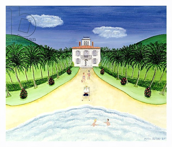 Постер Private Beach с типом исполнения На холсте в раме в багетной раме 221-03