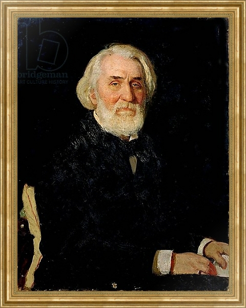 Постер Portrait of Ivan S. Turgenev, 1879 с типом исполнения На холсте в раме в багетной раме NA033.1.051