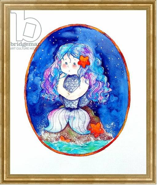 Постер Sad Little Mermaid с типом исполнения На холсте в раме в багетной раме NA033.1.051