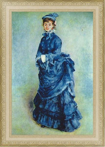 Постер Парижанка (Дама в голубом) с типом исполнения На холсте в раме в багетной раме 484.M48.725