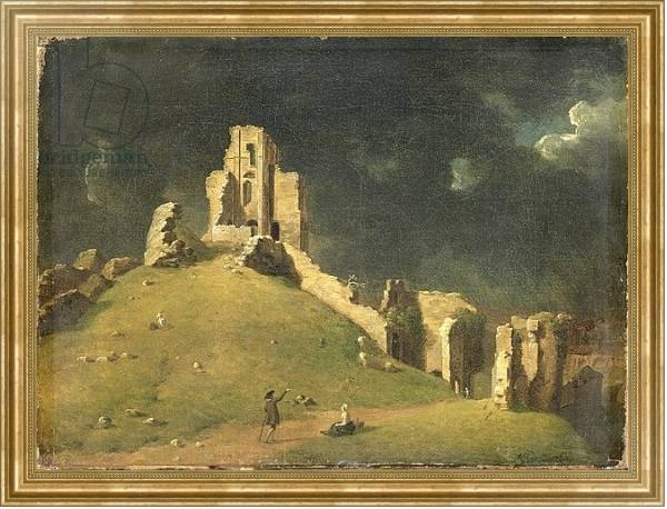 Постер Corfe Castle, Dorset, 1764 с типом исполнения На холсте в раме в багетной раме NA033.1.051