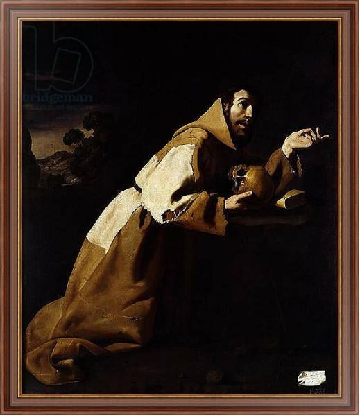 Постер St. Francis in Meditation, 1639 с типом исполнения На холсте в раме в багетной раме 35-M719P-83