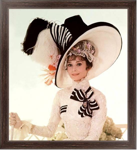 Постер Хепберн Одри 166 с типом исполнения На холсте в раме в багетной раме 221-02