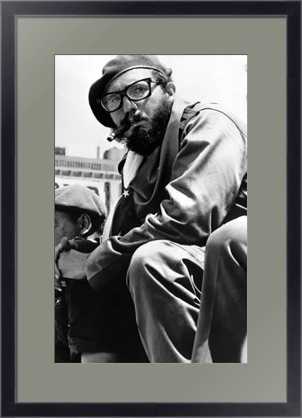 Постер Фидель Кастро с типом исполнения Под стеклом в багетной раме 221-01