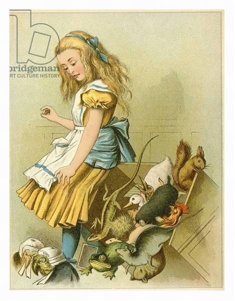 Постер She tipped over the fairy-box from Alice's Adventures in Wonderland с типом исполнения На холсте в раме в багетной раме 221-03