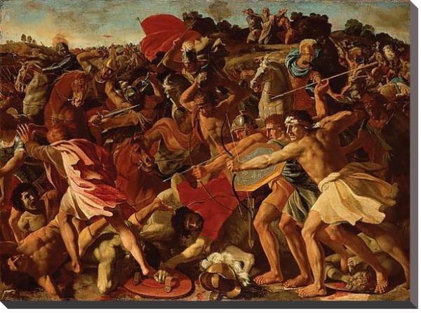 Постер Битва израильтян с амалекитянами с типом исполнения На холсте без рамы