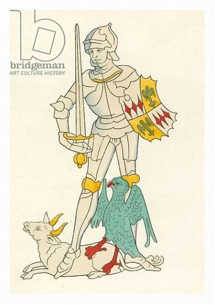 Постер Richard Nevil, Earl of Salisbury, 1483-85 с типом исполнения На холсте в раме в багетной раме 221-03