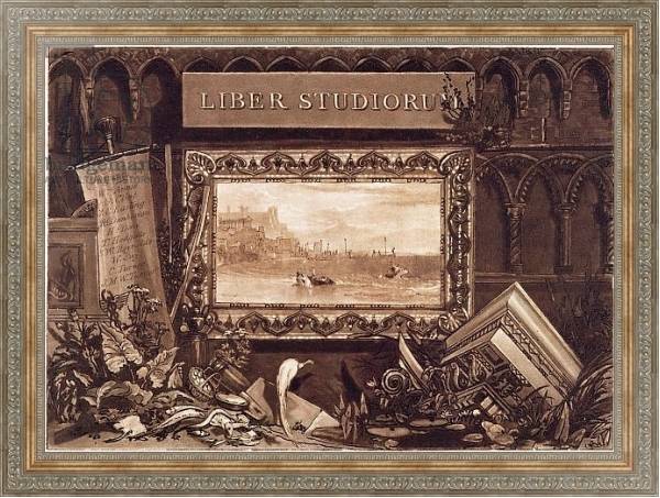 Постер Frontispiece to 'Liber Studiorum', engraved by J. C. Easling 1812 с типом исполнения На холсте в раме в багетной раме 484.M48.310