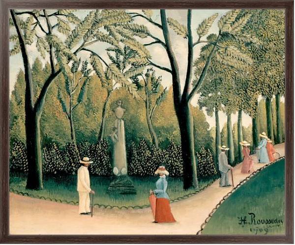 Постер Люксембургские сады. Памятник Шопену с типом исполнения На холсте в раме в багетной раме 221-02