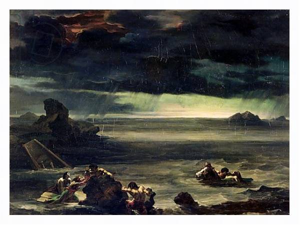 Постер Scene of the Deluge, 1818-20 с типом исполнения На холсте в раме в багетной раме 221-03