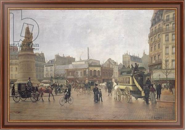 Постер La Place Clichy, Paris, 1896 с типом исполнения На холсте в раме в багетной раме 35-M719P-83