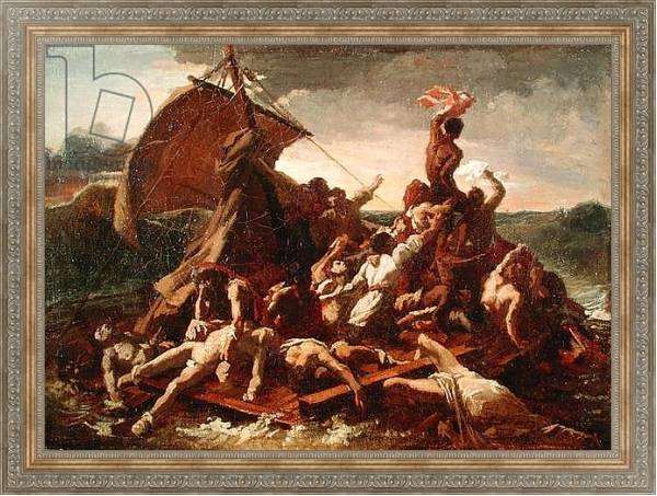 Постер Study for The Raft of the Medusa, 1819 с типом исполнения На холсте в раме в багетной раме 484.M48.310
