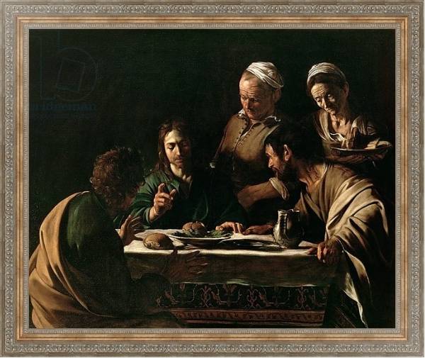 Постер Supper at Emmaus, 1606 с типом исполнения На холсте в раме в багетной раме 484.M48.310