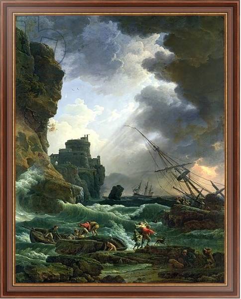 Постер The Storm, 1777 с типом исполнения На холсте в раме в багетной раме 35-M719P-83