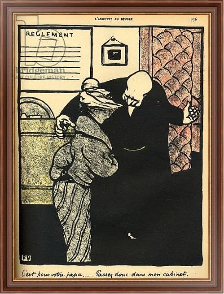 Постер A worthy man ushers a young woman into his office, from 'Crimes and Punishments', 1902 с типом исполнения На холсте в раме в багетной раме 35-M719P-83