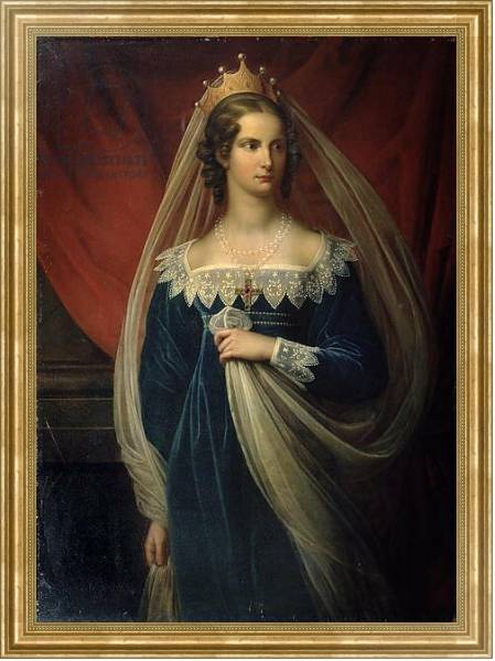 Постер Portrait of Princess Charlotte von Preussen, 1817 с типом исполнения На холсте в раме в багетной раме NA033.1.051