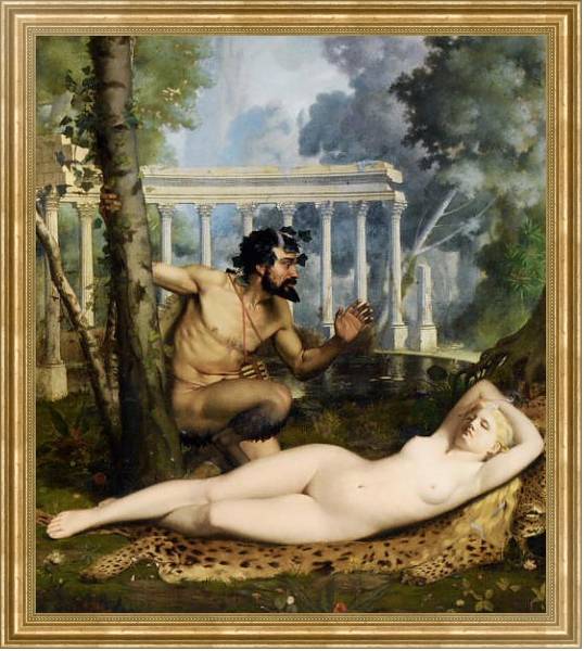 Постер Пан и Венера с типом исполнения На холсте в раме в багетной раме NA033.1.051