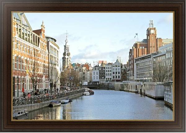 Постер Амстердам 17 с типом исполнения На холсте в раме в багетной раме 1.023.151