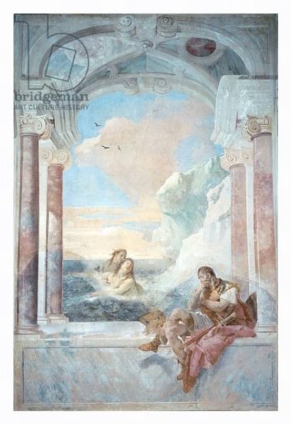 Постер Achilles consoled by his mother, Thetis, from 'The Iliad' by Homer, 1757 с типом исполнения На холсте в раме в багетной раме 221-03