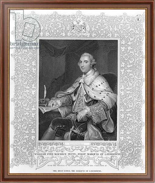 Постер William Fitz-Maurice Petty, First Marquis of Lansdowne, engraved by H. Robinson с типом исполнения На холсте в раме в багетной раме 35-M719P-83