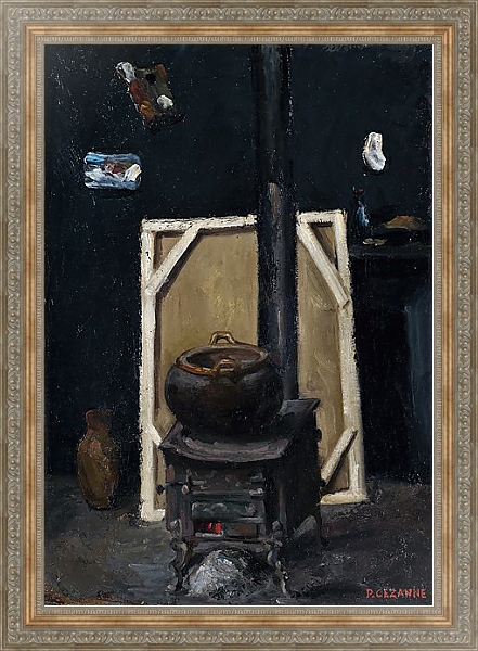 Постер Печка в мастерской с типом исполнения На холсте в раме в багетной раме 484.M48.310