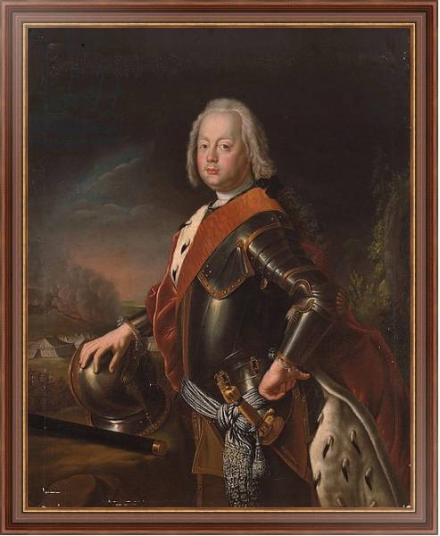 Постер Portrait of Christian August, Prince of Anhalt-Zerbst, 1725 с типом исполнения На холсте в раме в багетной раме 35-M719P-83