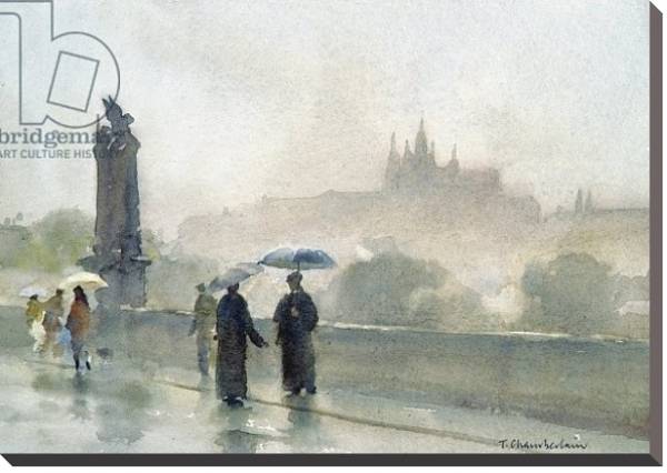 Постер Umbrellas, Charles Bridge, Prague с типом исполнения На холсте без рамы