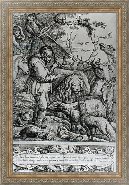Постер Illustration from the Introduction to Aesop's Fables, 1666 с типом исполнения На холсте в раме в багетной раме 484.M48.310