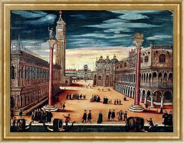 Постер The Piazzetta di San Marco, Venice с типом исполнения На холсте в раме в багетной раме NA033.1.051