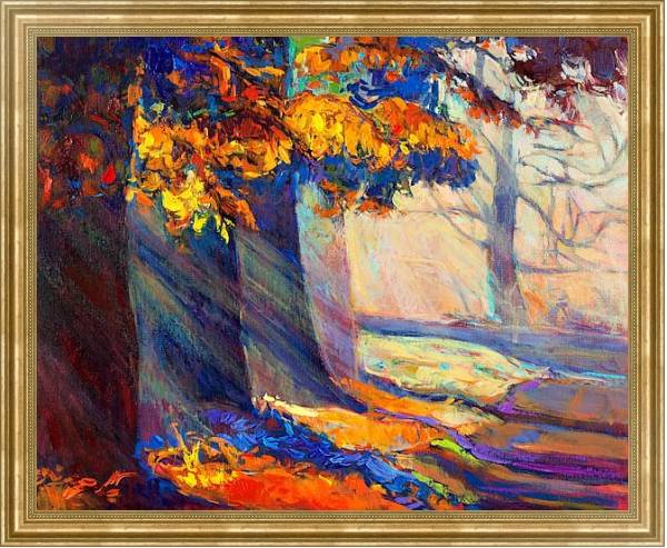 Постер Осенний лес 7 с типом исполнения На холсте в раме в багетной раме NA033.1.051