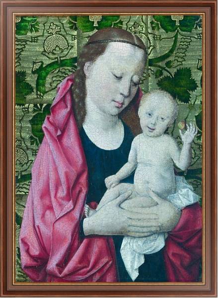 Постер Дева Мария с младенцем 17 с типом исполнения На холсте в раме в багетной раме 35-M719P-83