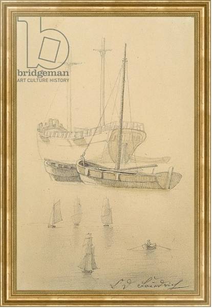 Постер Ships с типом исполнения На холсте в раме в багетной раме NA033.1.051